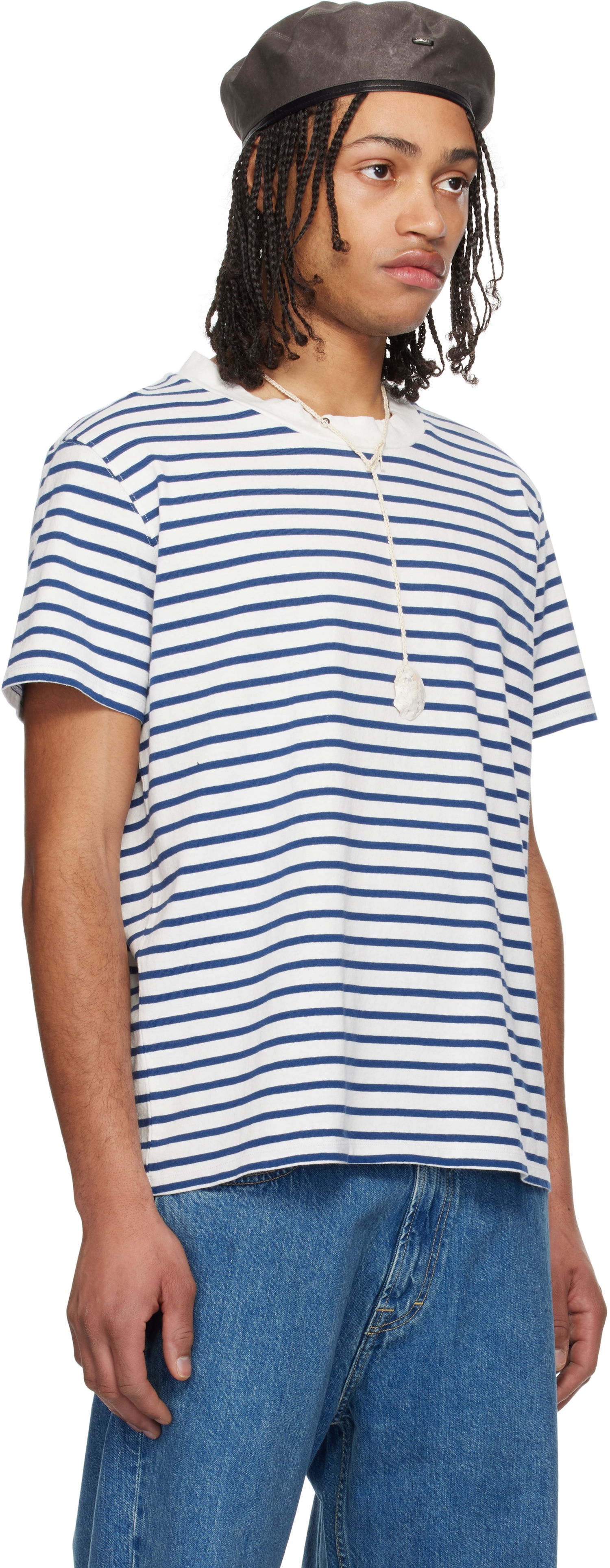 T-shirt OUR LEGACY OUR LEGACY Bliss Striped T-Shirt Hvid | M2256BG, 1