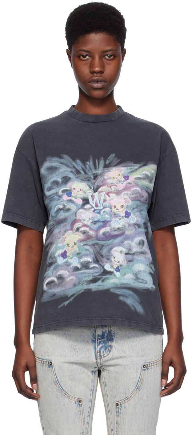 T-shirt We11done We11done Printed T-Shirt Sort | WD-TT0-24-729-U-BK