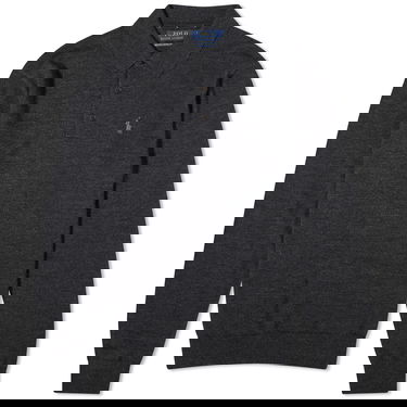 Sweatshirt Polo by Ralph Lauren Polo Ralph Lauren Long Sleeve Knitted Polo Dark Granite Heather Sort | 710876852002, 0