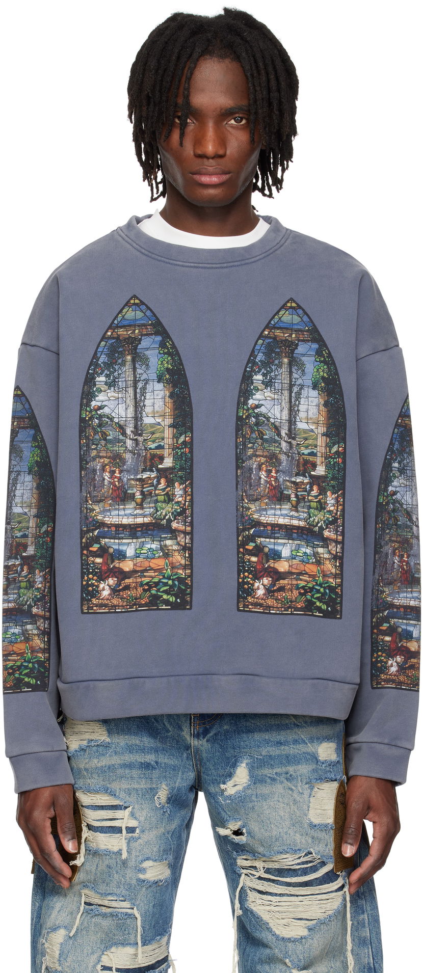 Sweatshirt Who Decides War Who Decides War Apparent Crewneck Sweatshirt Blå | 1110030010SS25