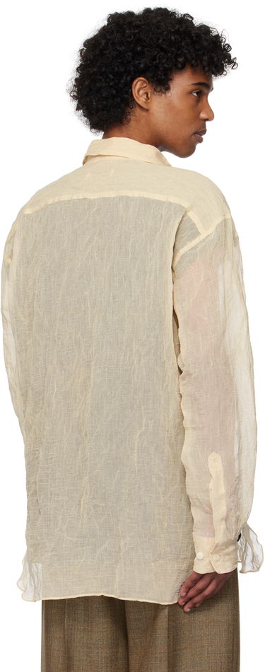 Skjorte Dries Van Noten Dries Van Noten Metallic Thread Shirt Beige | 251-020732-1265, 2