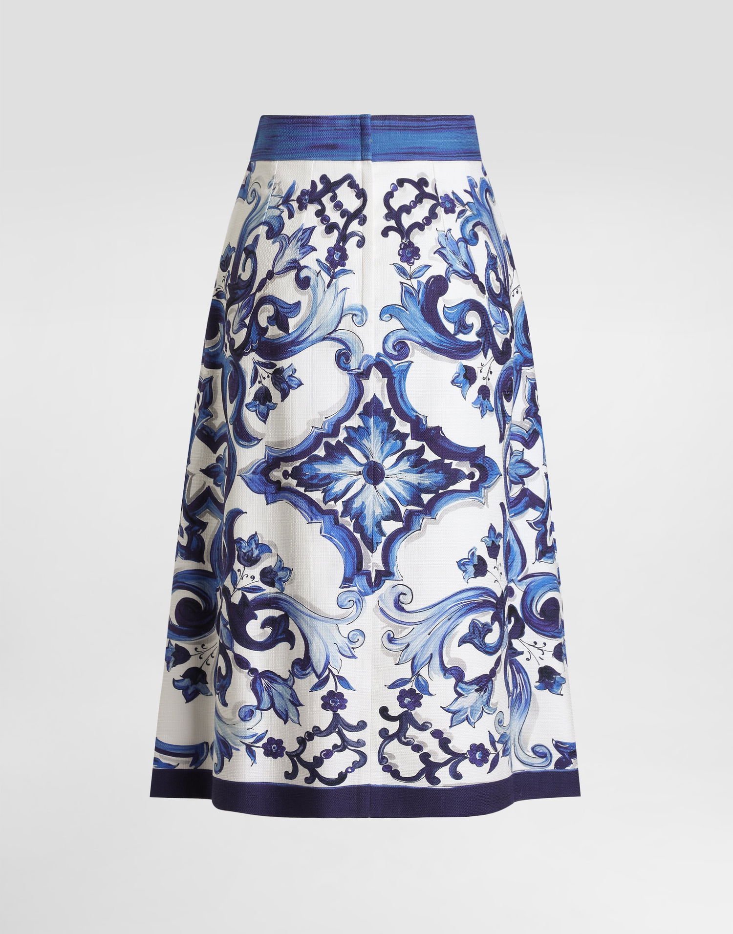 Nederdel Dolce & Gabbana Majolica-print Midi Skirt with Front Slit Flerfarvet | I4O18WFPFTBHA3TN, 1