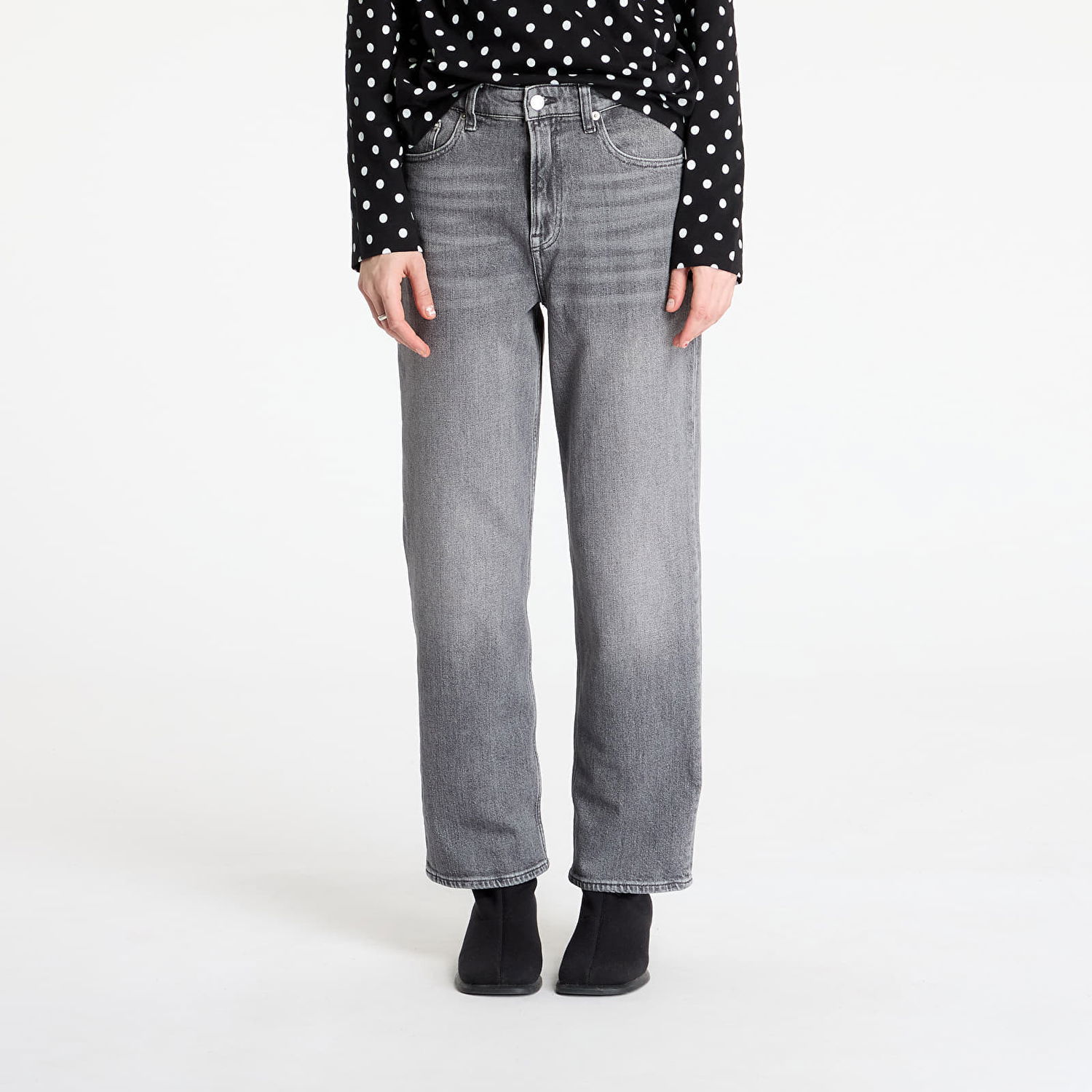 Jeans Tommy Hilfiger Tommy Jeans Layla High Rise Slim Straight Jeans W29/L30 Grå | DW0DW20059 1BZ, 0