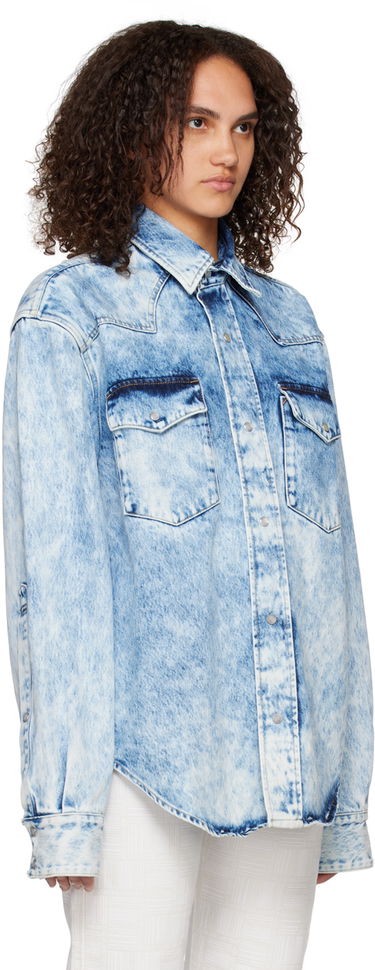 Skjorte VETEMENTS VTMNTS Boiled Denim Shirt Blå | VL14SH650B, 1