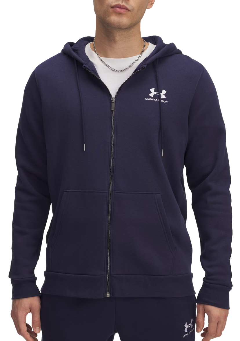 Sweatshirt Under Armour Under Armour UA Icon Fleece FZ Taping Full-Zip Hoodie Mørkeblå | 1390298-410