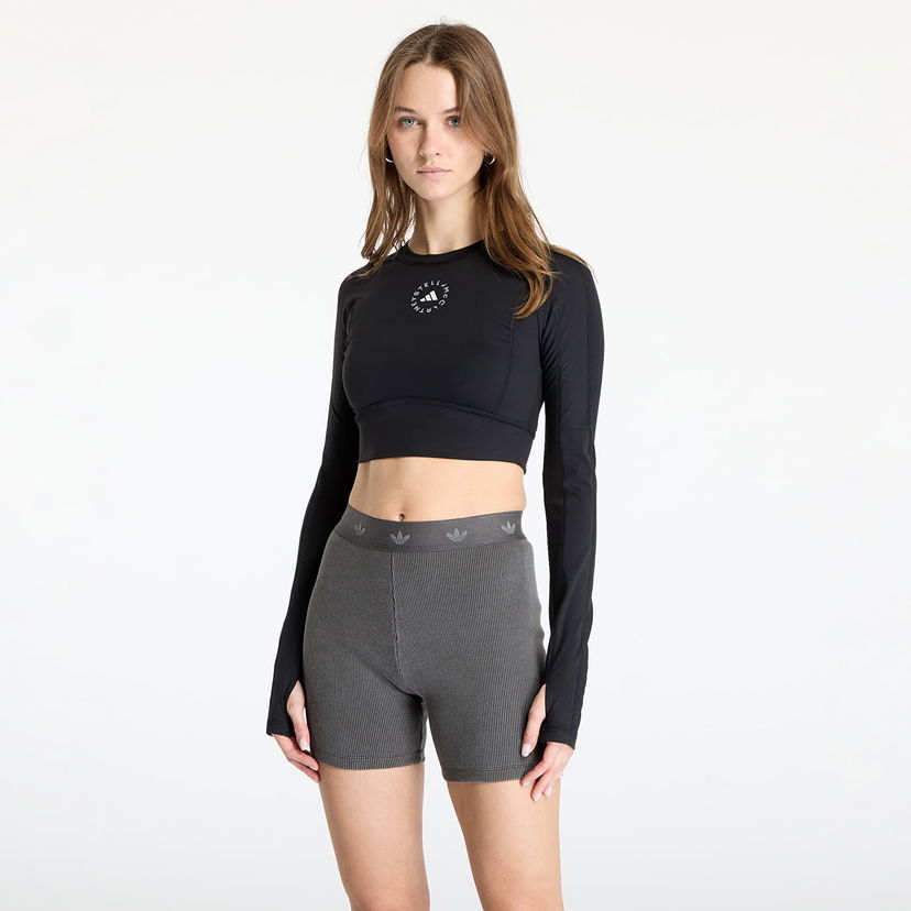 Crop top adidas Performance Stella McCartney Truestrength Yoga Cropped Longsleeve Top Sort | IW3859