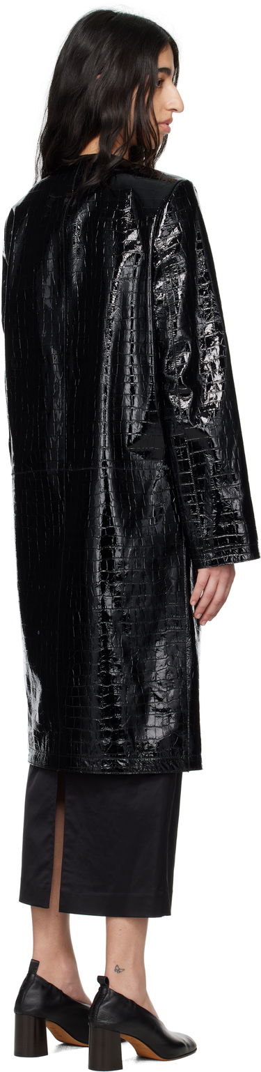 Frakker TOTEME TOTEME Croco-Embossed Leather Coat Sort | 252-WRO0219-LE0129, 2