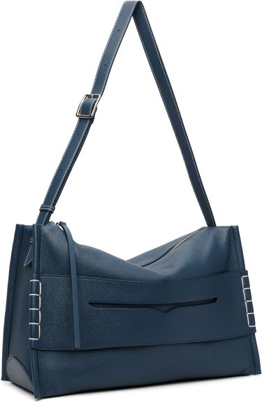 Skuldertaske JW Anderson JW Anderson Pebbled Leather Messenger Loafer Bag with Square Accents Brun | HB0749-LA0377, 3