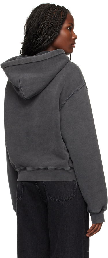 Sweatshirt Alexander Wang Blade Logo-Embossed Hoodie Sort | 4CC4242107, 2