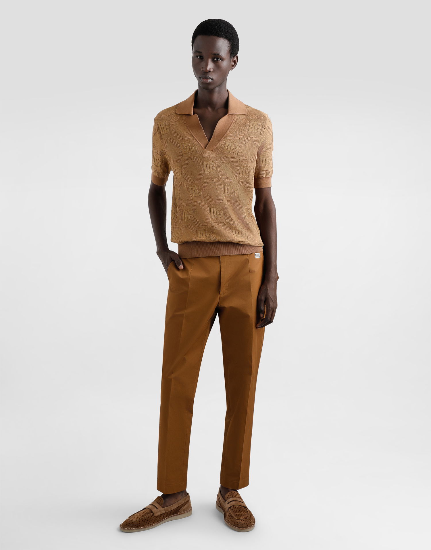 Bukser Dolce & Gabbana Dolce & Gabbana Tailored Cotton Pants Brun | GW13ETFUFNVM0019, 1