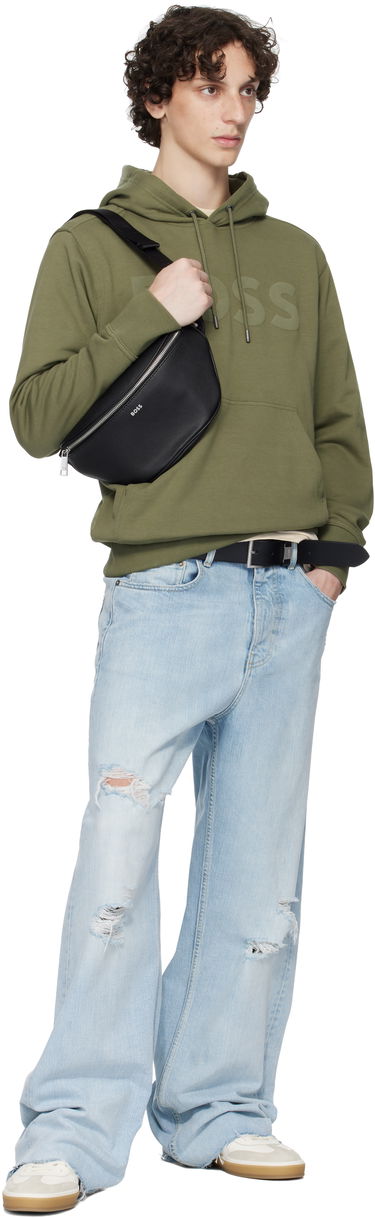 Taljetaske BOSS Saffiano Leather Belt Bag Sort | 50485597, 3