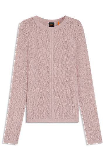 Sweater BOSS Knitted Sweater Lyserød | 50543960