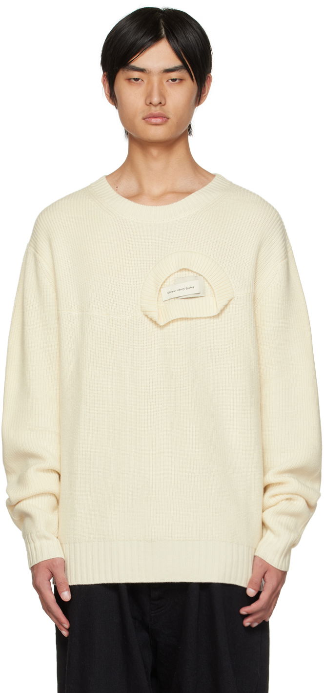 Sweater Feng Chen Wang Feng Chen Wang Double Neck Sweater Beige | FUF14KT12