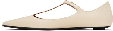 Tøj The Attico Attico Juno Ballerina Flats Beige | 250WSH00858 LBT116AA, 2