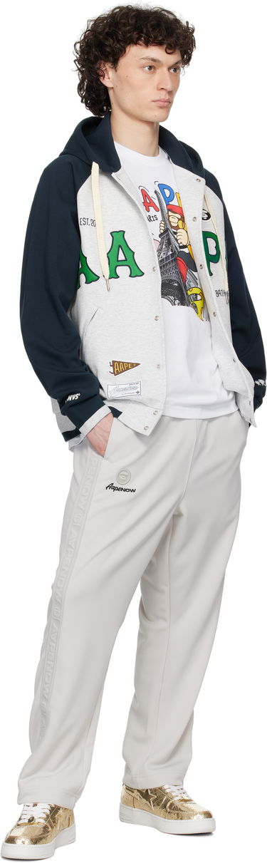 Bomberjakke AAPE by A Bathing Ape AAPE by A Bathing Ape Main Zip Up Hoodie Jacket Grå | AAPSWMC323XANWH2, 3