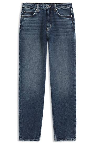 Jeans BOSS Mom-fit Authentic Comfort-Stretch Denim Jeans Blå | 50546480, 0