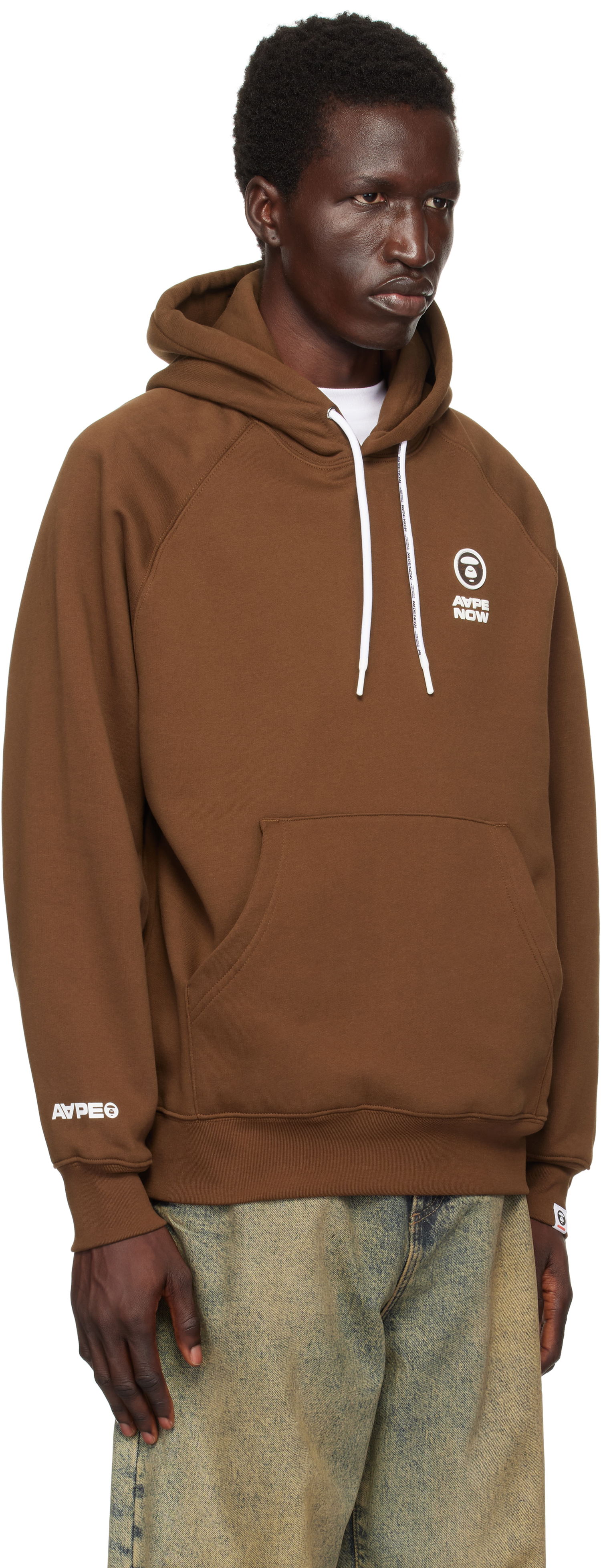 Sweatshirt AAPE by A Bathing Ape AAPE by A Bathing Ape 'AAPE Now' Hoodie Brun | AAPSWMB324XXNBWX, 1