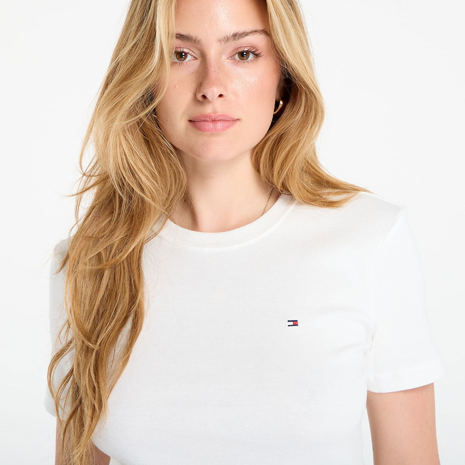 T-shirt Tommy Hilfiger Tommy Hilfiger Slim Cody Short Sleeve T-Shirt Hvid | WW0WW40587 YBL, 1