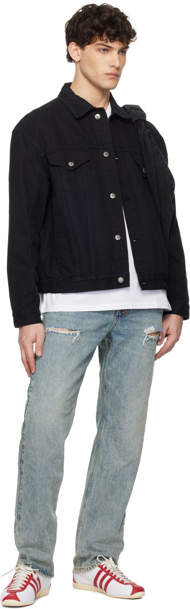 Jakke Ksubi Oh G Replica Eagle Denim Jacket Sort | MPS25JK004, 3