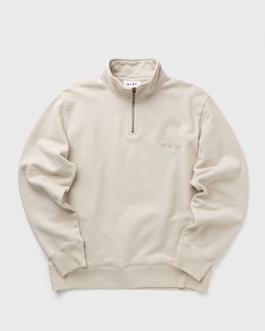 Sweatshirt ØLÅF Signature Zip Mock Sweatshirt Beige | M990204-CEMENT, 2