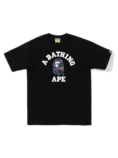 T-shirt BAPE Grid Camo College Tee Sort | 1I80-110-028