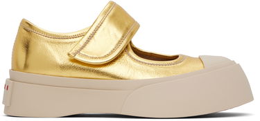 Tøj Marni Marni Leather Mary Jane Ballerinas Gul | SNZW003120 PR695, 0