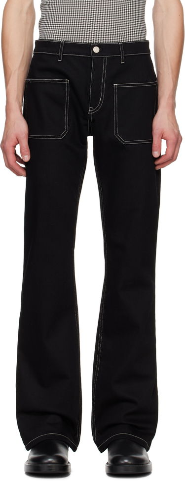 Jeans Courrèges Courrèges Topstitched Bootcut Jeans Sort | 324DPA208DE0020, 0