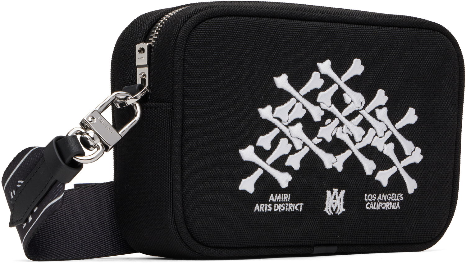 Håndtaske AMIRI AMIRI Bones Stacked Camera Bag Sort | AMBGCM1018, 1