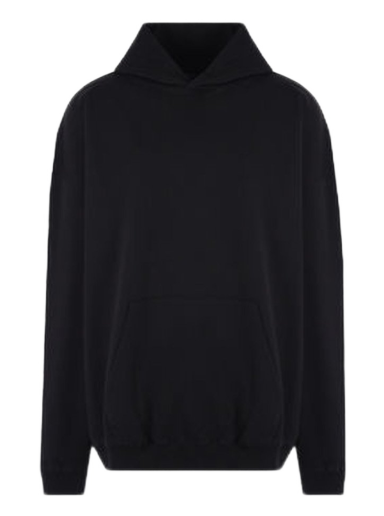 Sweatshirt Balenciaga Oversized Jersey With Logo Embroidery Hoodie Sort | 620973TNVB11070