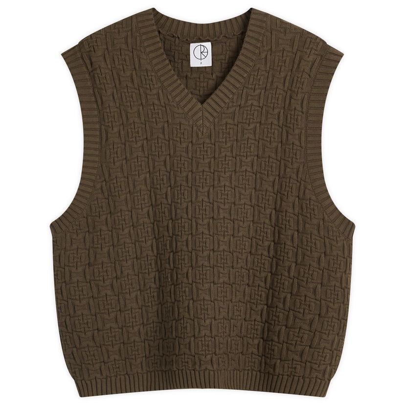 Vest Polar Skate Co. Alex Knitted Vest Brun | PSC-F24-11