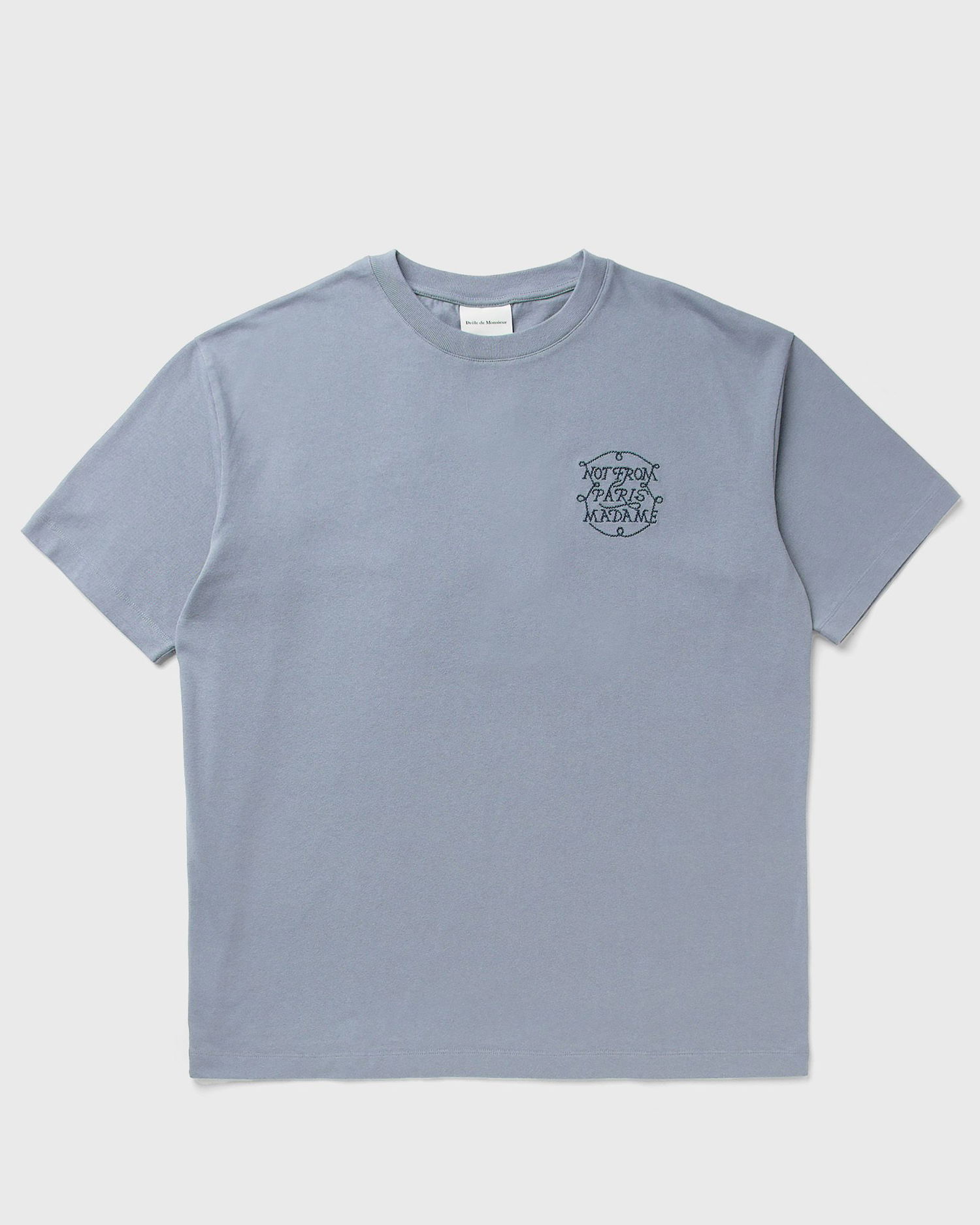 T-shirt Drôle de Monsieur Slogan T-Shirt Blå | H-TS259-CO134-SLTB, 0