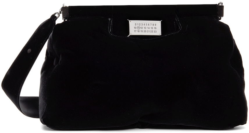 Håndtaske Maison Margiela Glam Slam Classique Velvet Shoulder Bag Sort | SB1WG0034 P6426, 0