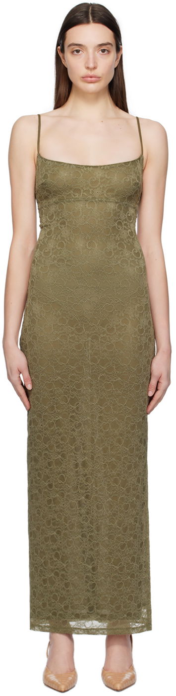 Kjole Miaou Miaou Thais Lace Maxi Dress Grøn | 5019SLHUN