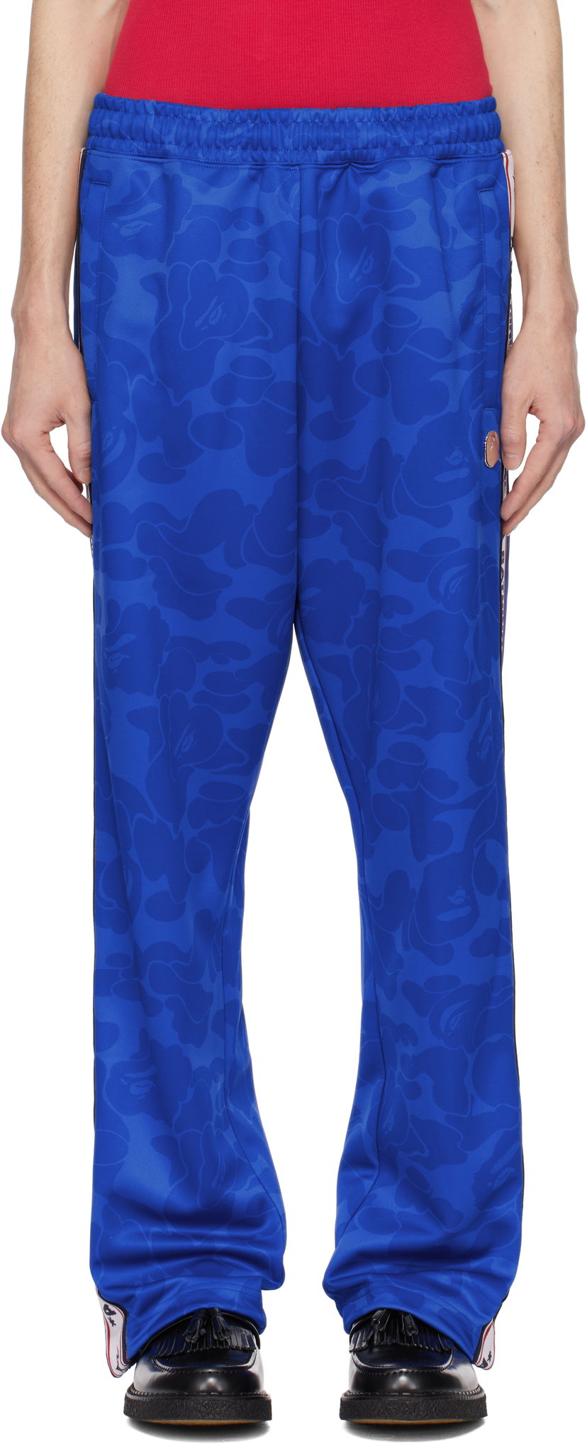 Joggingbukser BAPE Solid Camo Relaxed Fit Sweatpants Blå | 001PTK801309M