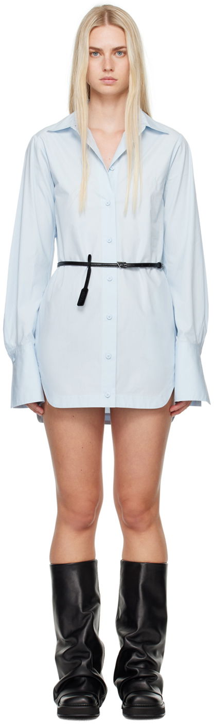 Skjorte The Attico The Attico Shirt-Style Minidress Blå | 247WCA318 C052