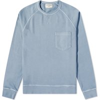 Sweatshirt Officine Générale Chris Pigment Dyed Crew Sweat "Storm Blue" Blå | W23MSWT253PRE-BLU, 1