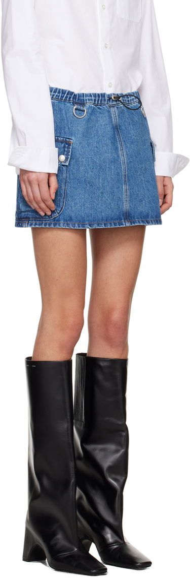 Nederdel Coperni Coperni Faded Denim Miniskirt Blå | COPJ49202, 1