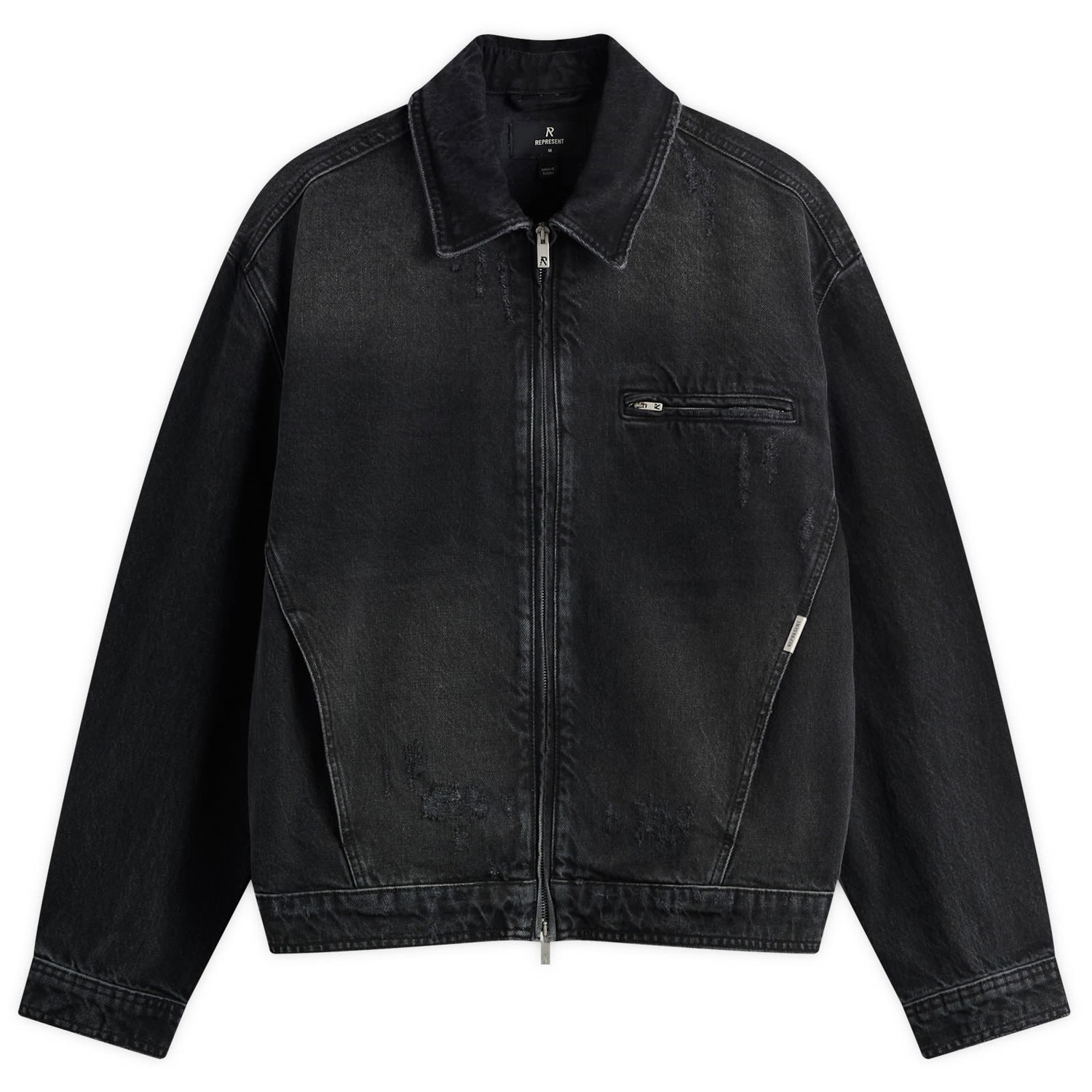 Jakke Represent Clo Collared Denim Jacket Sort | MLM100336-03, 1