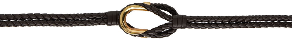 Bælter Bottega Veneta Bottega Veneta Coaxial Knotted Leather Belt Brun | 754081 V0HW1, 0