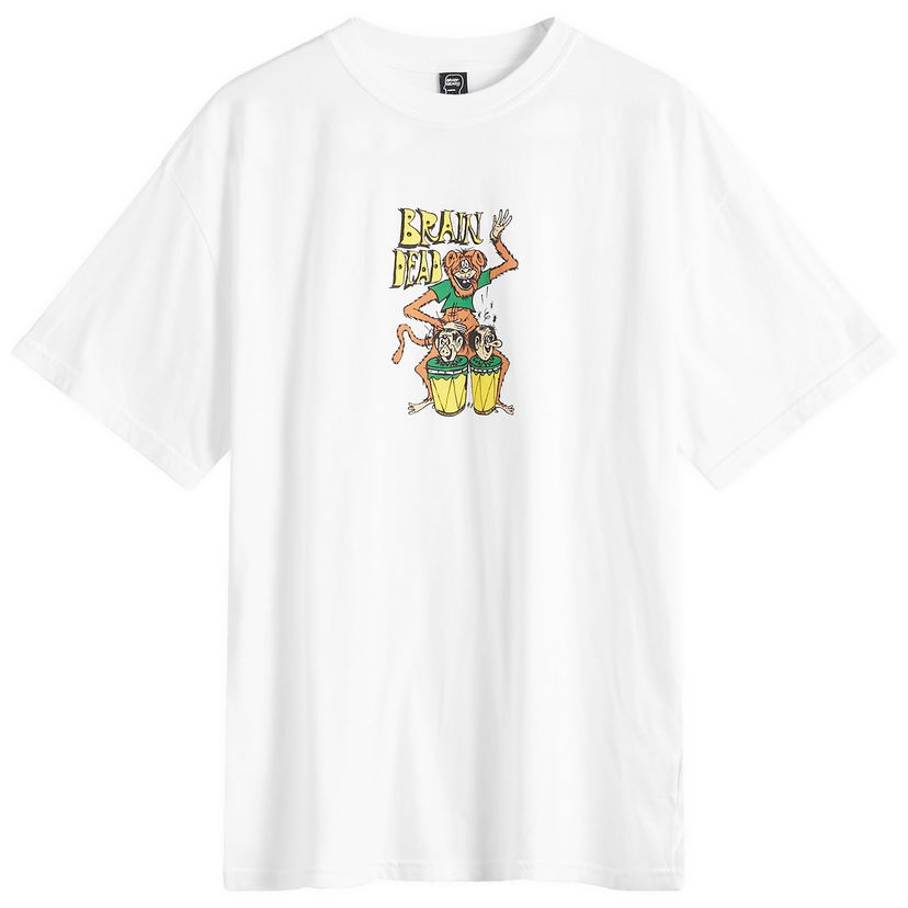 T-shirt Brain Dead Bongo Brain Graphic T-Shirt Hvid | W24T00004084-WHT