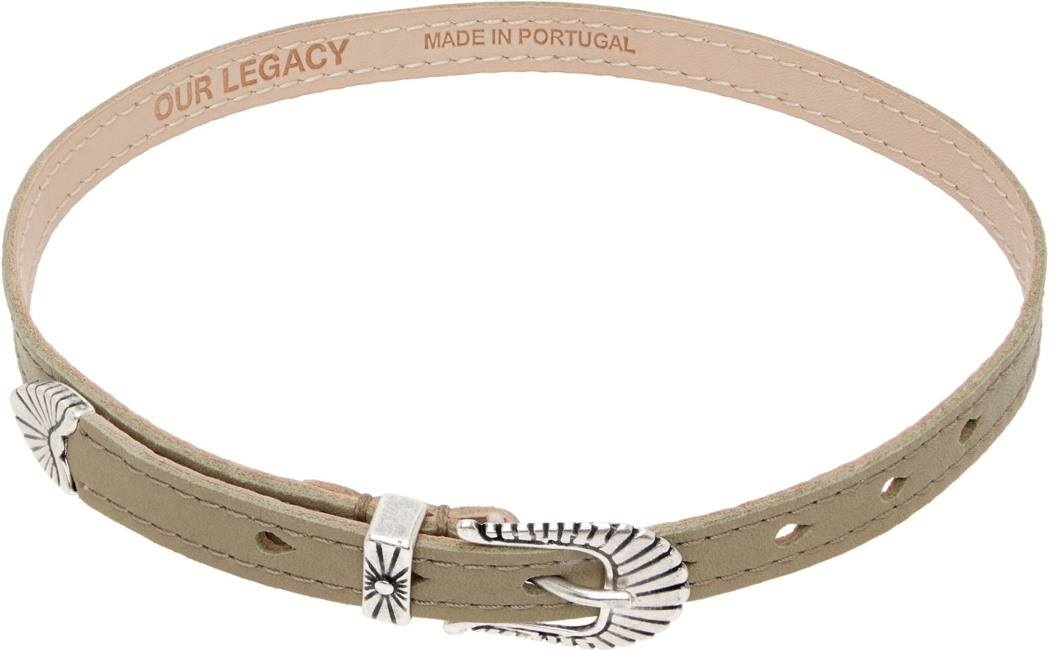 Halskæde OUR LEGACY Cowboy Leather Wrap Necklace Beige | A4258CP, 0