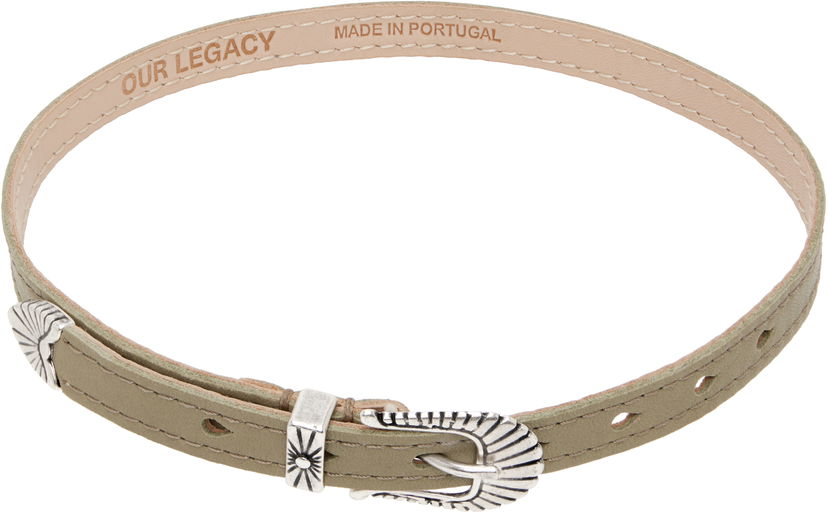 Halskæde OUR LEGACY Cowboy Leather Wrap Necklace Beige | A4258CP