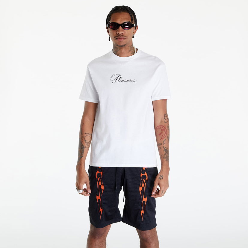 T-shirt Pleasures Stack T-Shirt Hvid | P24SP050 WHITE