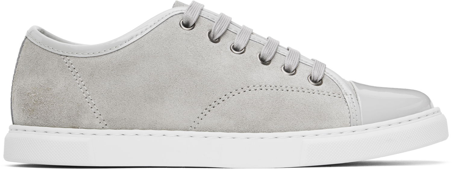 Sneakers og sko LANVIN DBB1 Suede & Patent Leather Sneakers Grå | FW-SKDBB1-VBAL-H24, 0
