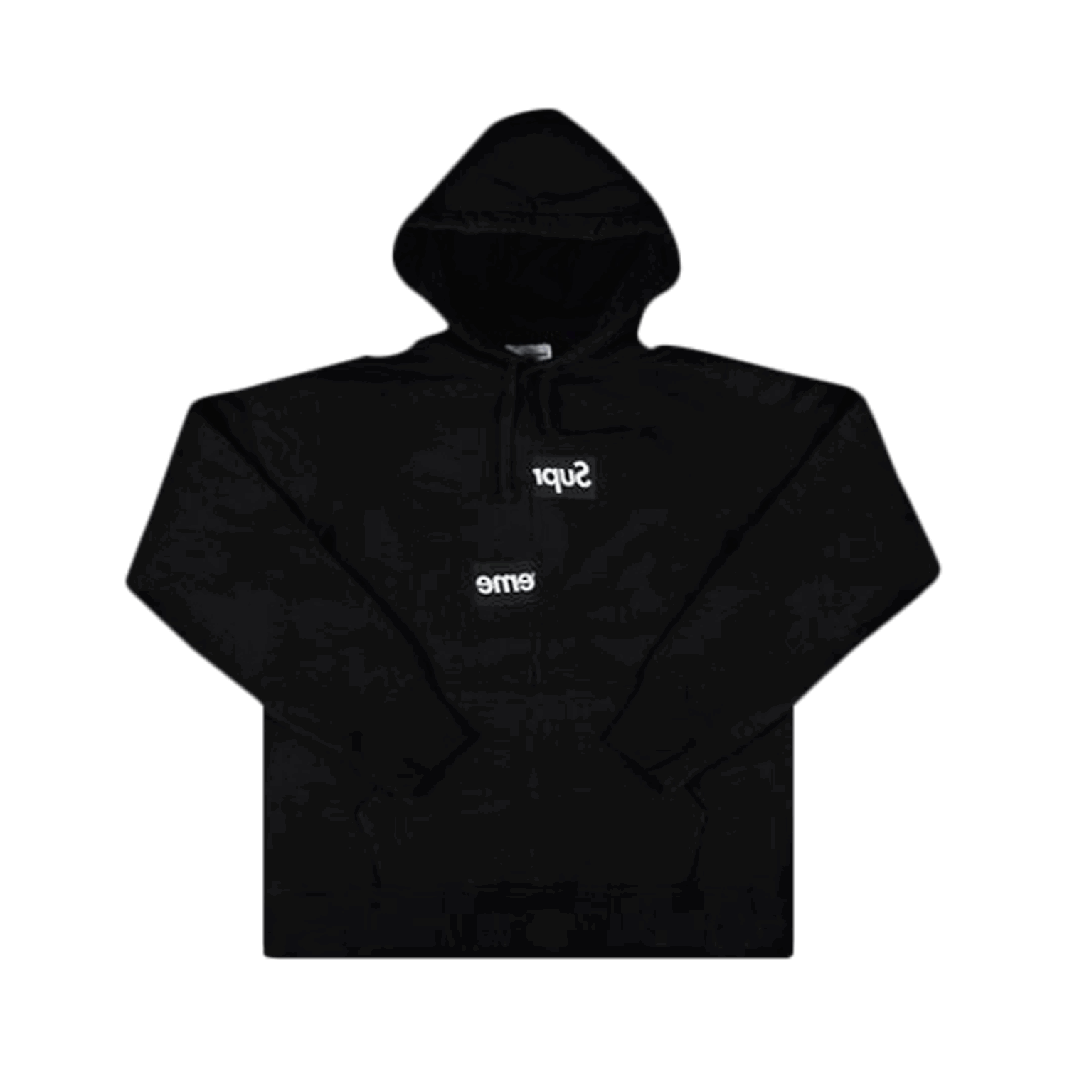 Sweatshirt Supreme Comme des Garçons x Split Box Logo Hooded "Black" Sort | FW18SW4 BLACK, 0