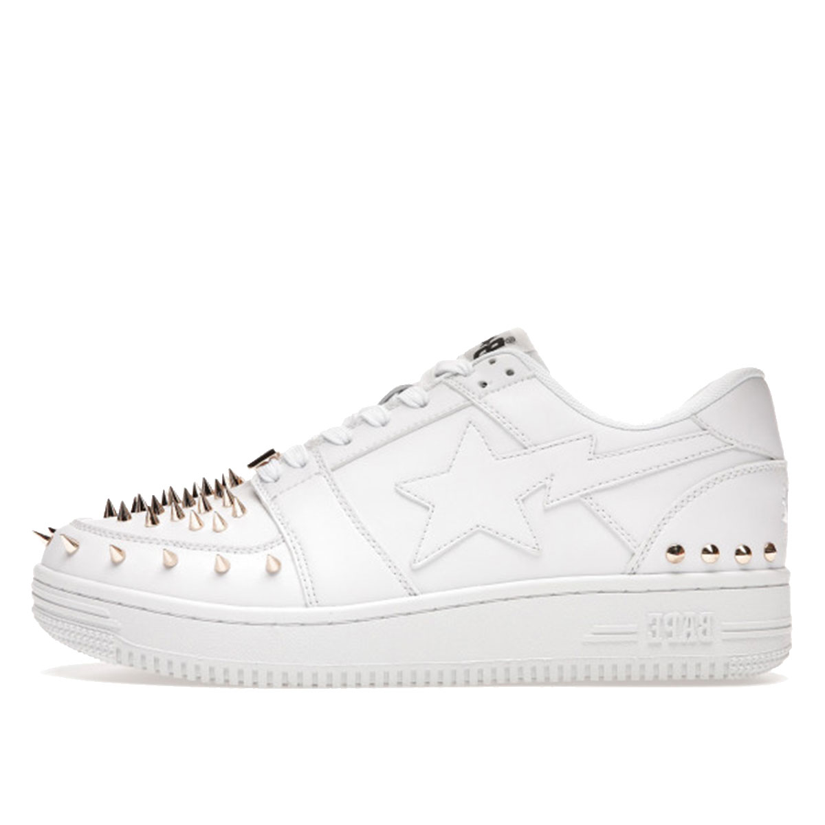 Sneakers og sko BAPE BAPE STA White Gold Studded Hvid | 1H20-191-020-WHT, 0