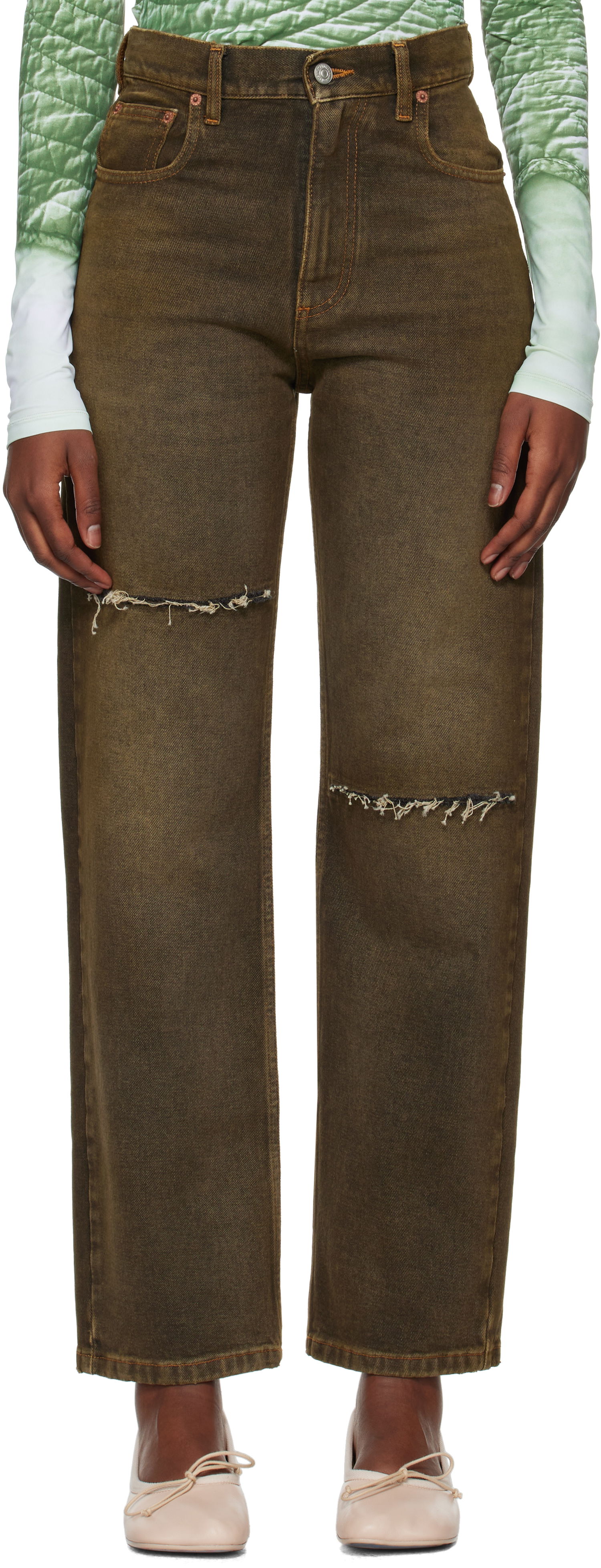 Jeans Maison Margiela 5-Pocket Jeans Brun | SH2LA0011 S30848, 0