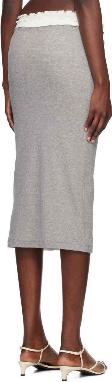 Nederdel Jil Sander Layered Midi Skirt Grå | J40FV0105_JTN357, 2