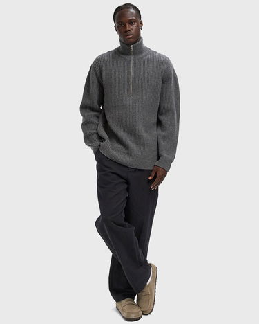 Sweater CLOSED Half-Zip Knit Jumper Grå | C86205-98U-22-164, 2