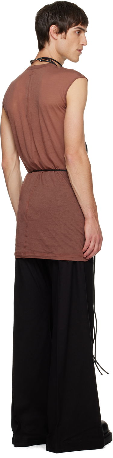 Tanktop Rick Owens Concordians Cord Fringed Tank Top Brun | RR02E1457 LBL, 2